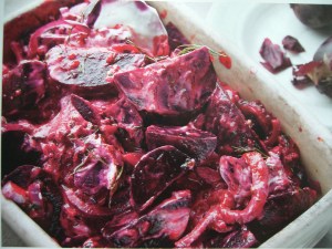 Beetroot, yogurt and preserved lemon relish